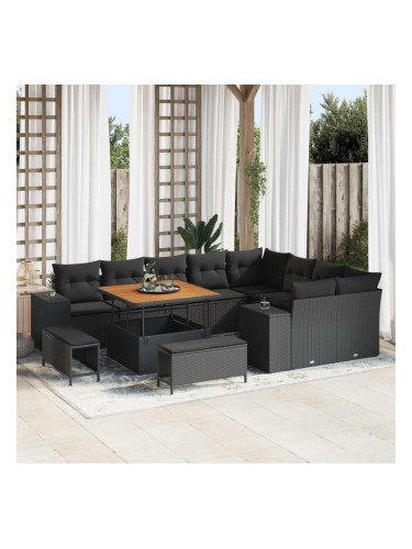 Sonata H Градински Софа Комплект 12 pcs Черно 100 x 100 x 71 cm