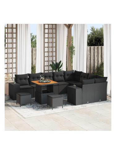 Sonata H Градински Софа Комплект 12 pcs Черно 80 x 80 x 71 cm
