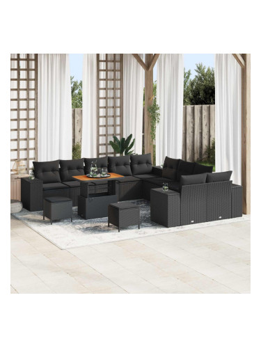 Sonata H Градински Софа Комплект 13 pcs Черно 90 x 55 x 71 cm
