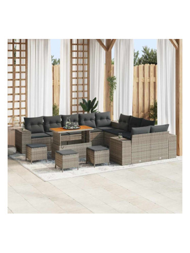 Sonata H Градински Софа Комплект 14 pcs Сив 110 x 55 x 71 см