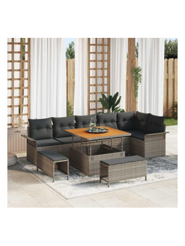 Sonata H Градински Софа Комплект 9 pcs Сив 100 x 100 x 71 cm