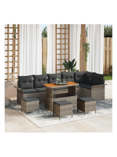 Sonata H Градински Софа Комплект 10 pcs Сив 110 x 55 x 71 см