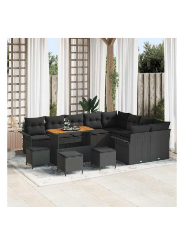 Sonata H Градински Софа Комплект 13 pcs Черно 110 x 55 x 71 см
