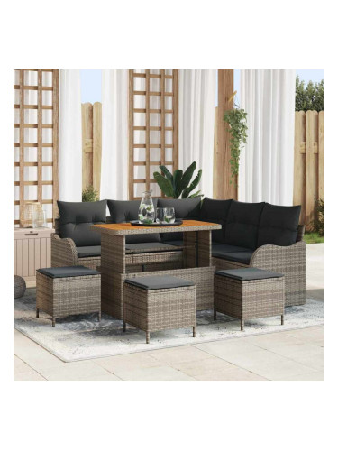Sonata H Градински Софа Комплект 9 pcs Сив 110 x 55 x 71 см