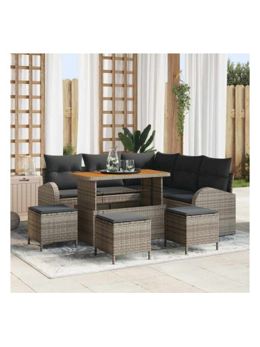 Sonata H Градински Софа Комплект 9 pcs Сив 110 x 55 x 71 см