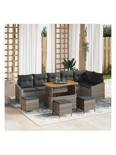 Sonata H Градински Софа Комплект 10 pcs Сив 110 x 55 x 71 см