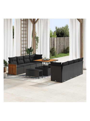 Sonata H Градински Софа Комплект 11 pcs Черно 100 x 100 x 71 cm