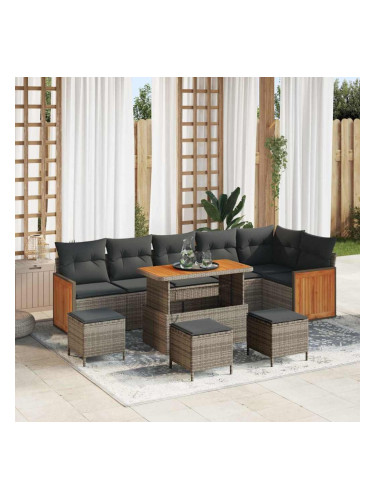 Sonata H Градински Софа Комплект 10 pcs Сиво Тъмно сиво 110 x 55 x 71 см