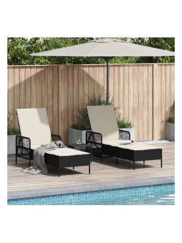 Sonata H Шезлонг с възглавница 2 pcs Черно 35 x 35 x 32см полиратан