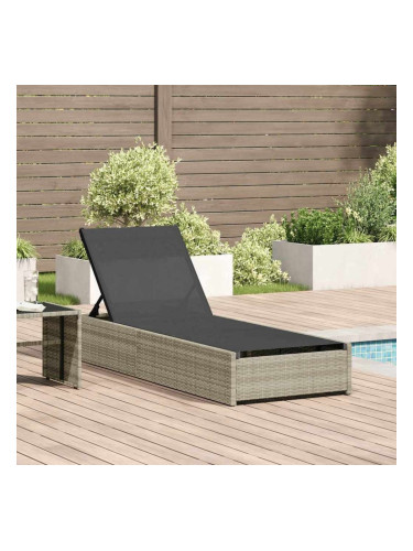 Sonata H Шезлонг с възглавница 1-човек Бежово 60 x 200 x 27см полиратан
