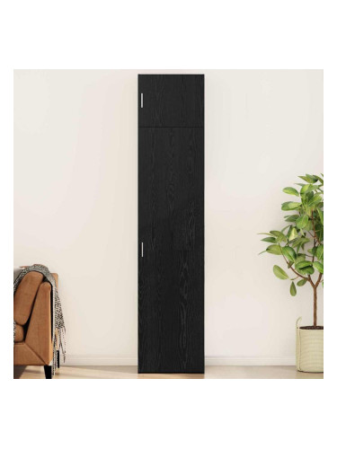Sonata H Шкаф за съхранение Черен дъб 50 x 41 x 225 см Инженерно дърво