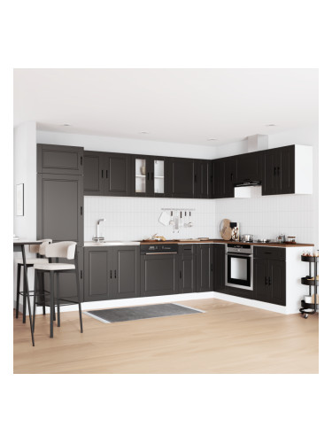 Sonata H Мивка с шкаф със съхранение Porto 2 pcs Черно 80 x 46 x 84.5 см