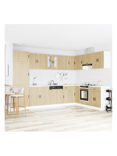 Sonata H Мивка с шкаф с врата Porto 2 pcs Кафяво 80 x 46 x 84.5 см
