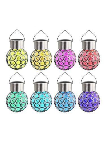 Sonata H Висящи соларни лампи 8 бр LED светлини RGB
