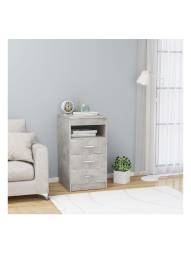 Sonata H Шкаф с чекмеджета бетонно сив 40x50x76 см инженерна дървесина