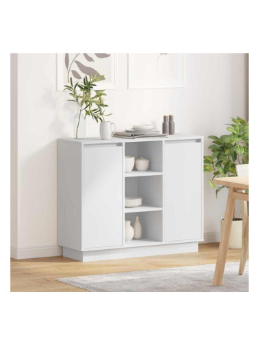 Sonata H Шкаф с рафт със съхранение Бяло 90 x 32 x 75 см Инженерно дърво