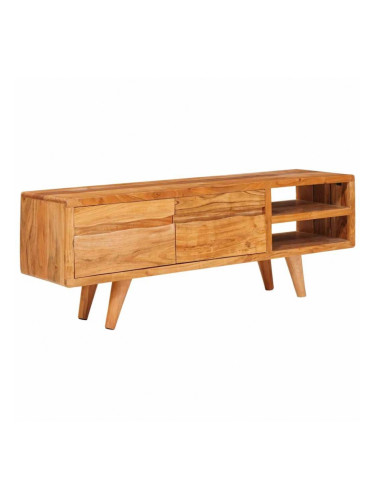 Sonata H ТВ шкаф с рафт Кафяво 110 x 30 x 40 cm Солидно акациево дърво