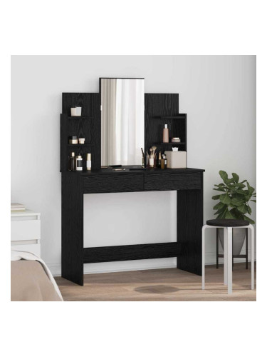 Sonata H Облекателна маса с огледало с рафт Черния дъб 96 x 39 x 142 см