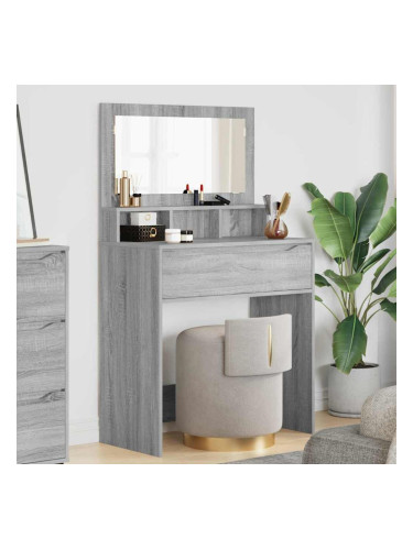Sonata H Тоалетки за спалня с чекмедже Сив Сонома 80 x 39,6 x 135 см