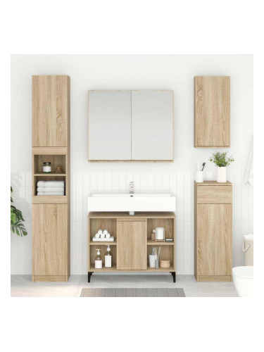 Sonata H Шкаф за мивка с рафт със съхранение Сонома дъб 80 x 33 x 60 см