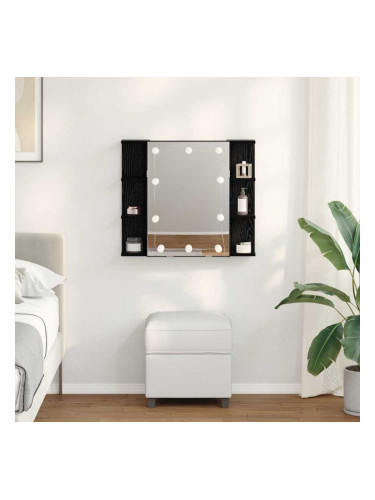 Sonata H Шкаф с огледало Черния дъб 70 x 16,5 x 60 см Инженерно дърво