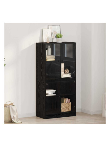 Sonata H Висок шкаф Черния дъб 68 x 37 x 142 см Инженерно дърво