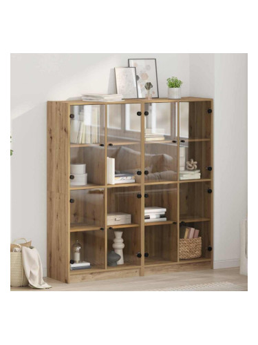 Sonata H Висок шкаф 2 pcs Дъб 136 x 37 x 142 см Инженерно дърво