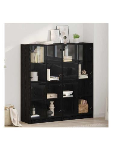 Sonata H Висок шкаф 2 pcs Черния дъб 136 x 37 x 142 см Инженерно дърво