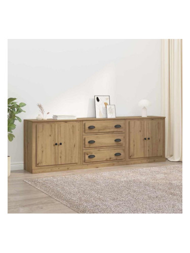 Sonata H Скейдбордове с чекмедже 3 pcs Старо дърво 210 x 35,5 x 67,5 см