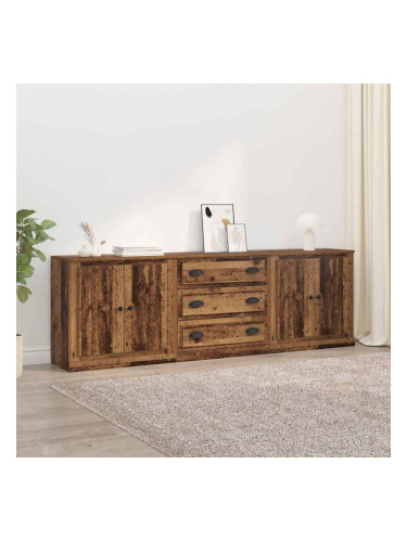 Sonata H Скейдбордове с чекмедже 3 pcs Черния дъб 210 x 35,5 x 67,5 см