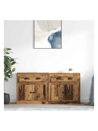 Sonata H Скейдбордове с чекмедже 2 pcs Старо дърво 70 x 35,5 x 67,5 см