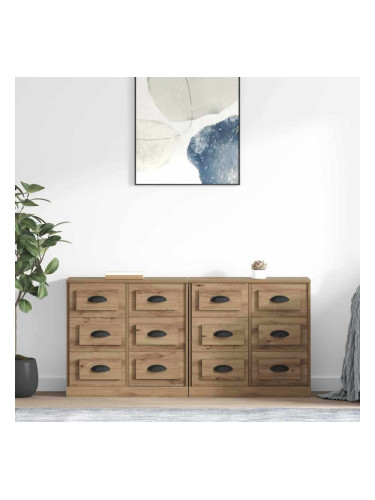 Sonata H Скейдбордове 2 pcs Дъб 70 x 35,5 x 67,5 см Инженерно дърво