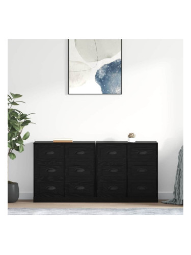 Sonata H Скейдбордове с чекмедже 2 pcs Черния дъб 70 x 35,5 x 67,5 см