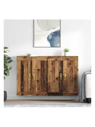 Sonata H Стенно монтирани шкафове 2 pcs Старо дърво 69,5 x 34 x 90 см