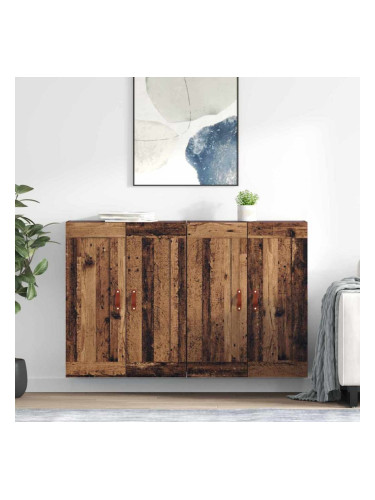 Sonata H Стенно монтирани шкафове 2 pcs Старо дърво 69,5 x 34 x 90 см