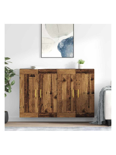 Sonata H Стенно монтирани шкафове 2 pcs Старо дърво 69,5 x 34 x 90 см