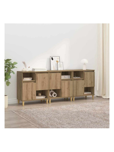 Sonata H Скейдбордове 3 pcs Дъб 60 x 35 x 70 cm Инженерно дърво