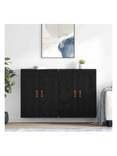 Sonata H Стенно монтирани шкафове 2 pcs Черния дъб 69,5 x 34 x 90 см