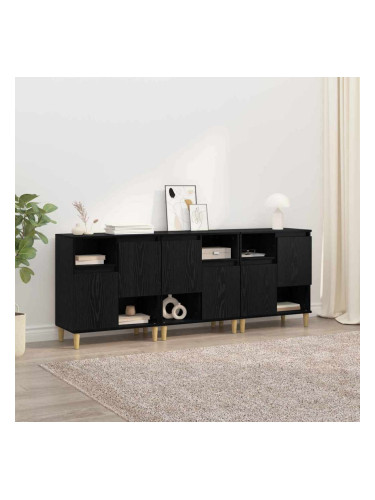 Sonata H Скейдбордове 3 pcs Черния дъб 60 x 35 x 70 cm Инженерно дърво