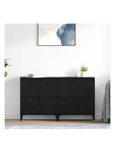Sonata H Скейдбордове 2 pcs Черния дъб 60 x 35 x 70 cm Инженерно дърво