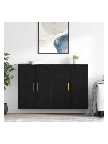 Sonata H Стенно монтирани шкафове 2 pcs Черния дъб 69,5 x 34 x 90 см