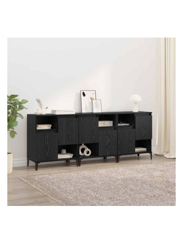 Sonata H Скейдбордове 3 pcs Черния дъб 60 x 35 x 70 cm Инженерно дърво