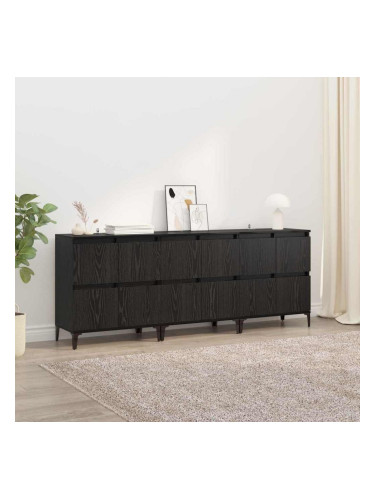 Sonata H Скейдбордове 3 pcs Черния дъб 60 x 35 x 70 cm Инженерно дърво