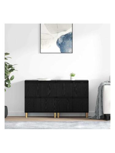 Sonata H Скейдбордове 2 pcs Черния дъб 60 x 35 x 70 cm Инженерно дърво