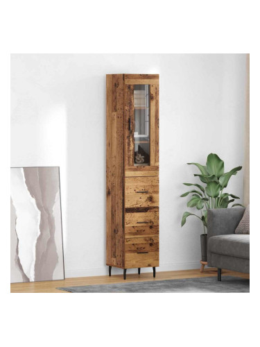 Sonata H Висок шкаф Старо дърво 34,5 x 34 x 180 см Инженерно дърво
