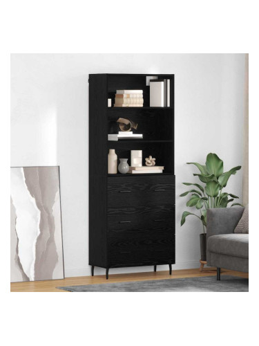 Sonata H Висок шкаф 2 pcs Черния дъб Инженерна дървесина и стъкло