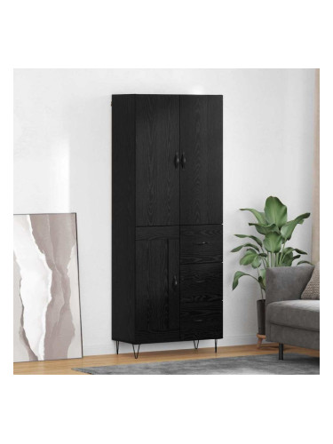 Sonata H Висок шкаф 2 pcs Черния дъб Инженерна дървесина и стъкло