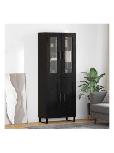 Sonata H Висок шкаф 2 pcs Черния дъб Инженерна дървесина и стъкло