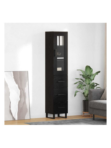 Sonata H Висок шкаф Черния дъб 69,5 x 34 x 180 см Инженерно дърво