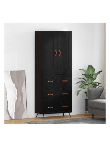 Sonata H Висок шкаф Черния дъб 69,5 x 34 x 180 см Инженерно дърво